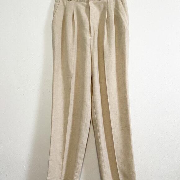 Vintage cream flax blend high waisted - Picture 1 of 7